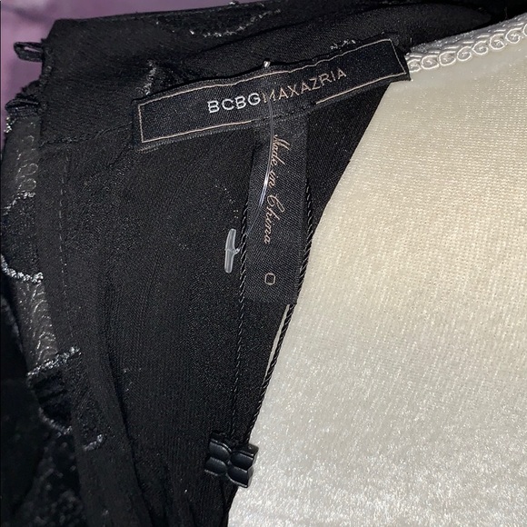 Bcbgmaxazria metallic clip dot ruffle dress 0 NWT - Picture 7 of 8